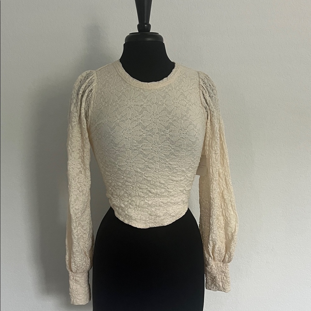 Altar’d State Cream Lace Top